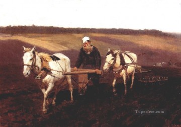 畑の耕作者としてのレフ・トルストイの肖像画 1887年 イリヤ・レーピン Oil Paintings